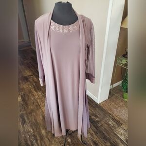 R&M Richards 2-piece Metallic Chevron Jacket & Dress Set. Size 10